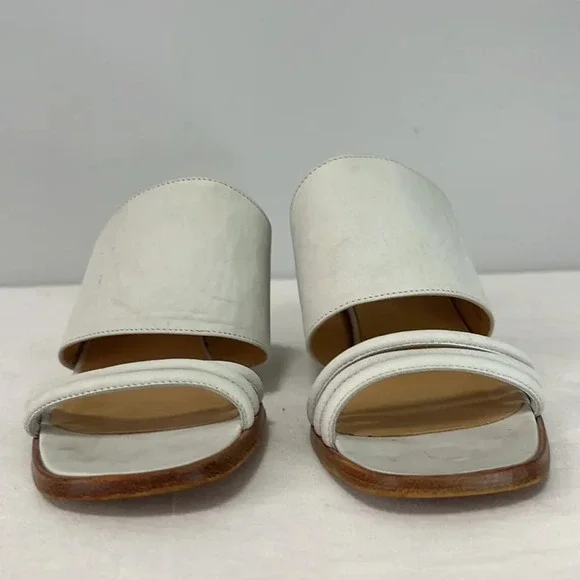 Coach Suede Off White Block Heel Strap Sandals size 7.5 - Picture 3 of 11